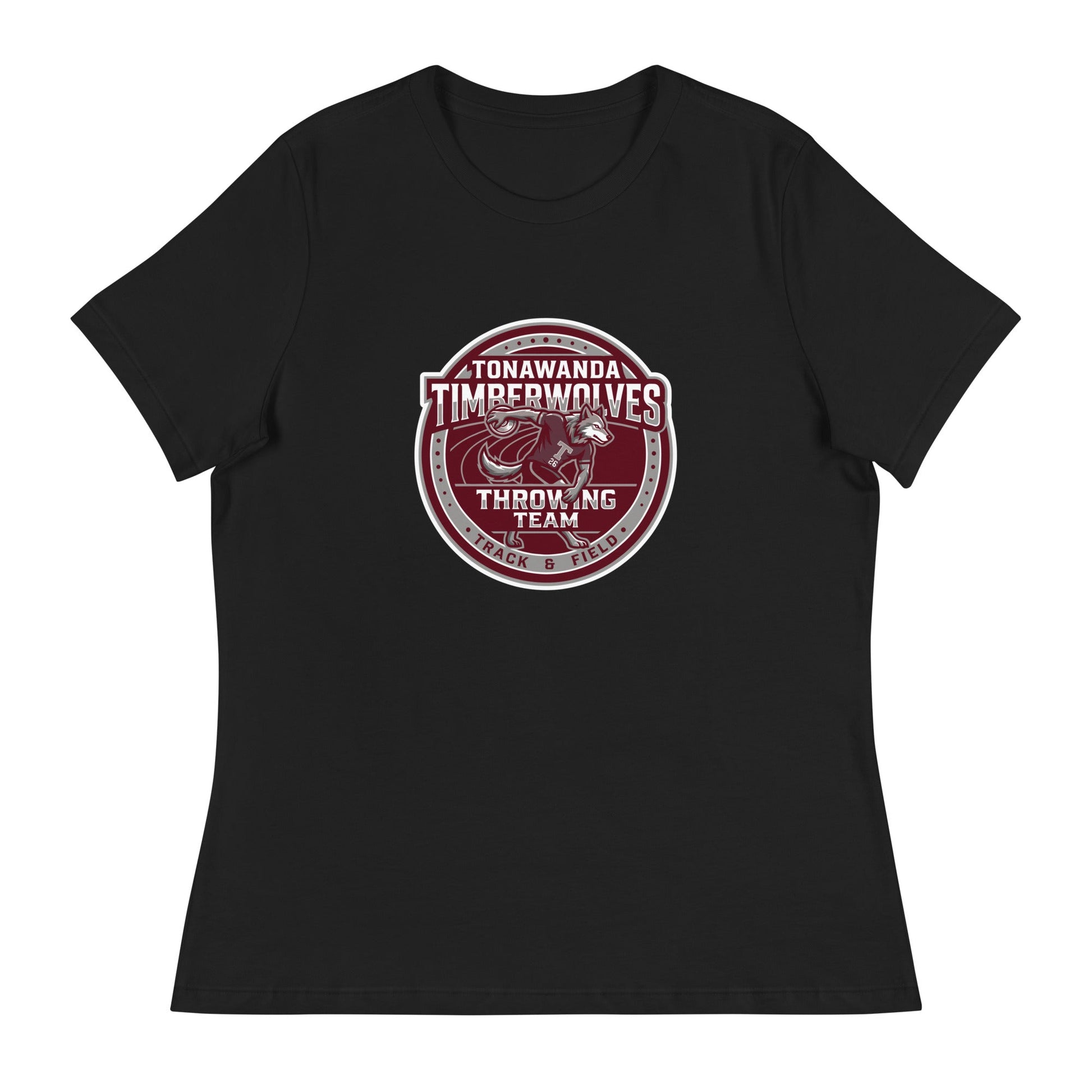 Performance | Women's Relaxed T Shirt | Tonawanda High School Track and Field | Throwing Team Logo