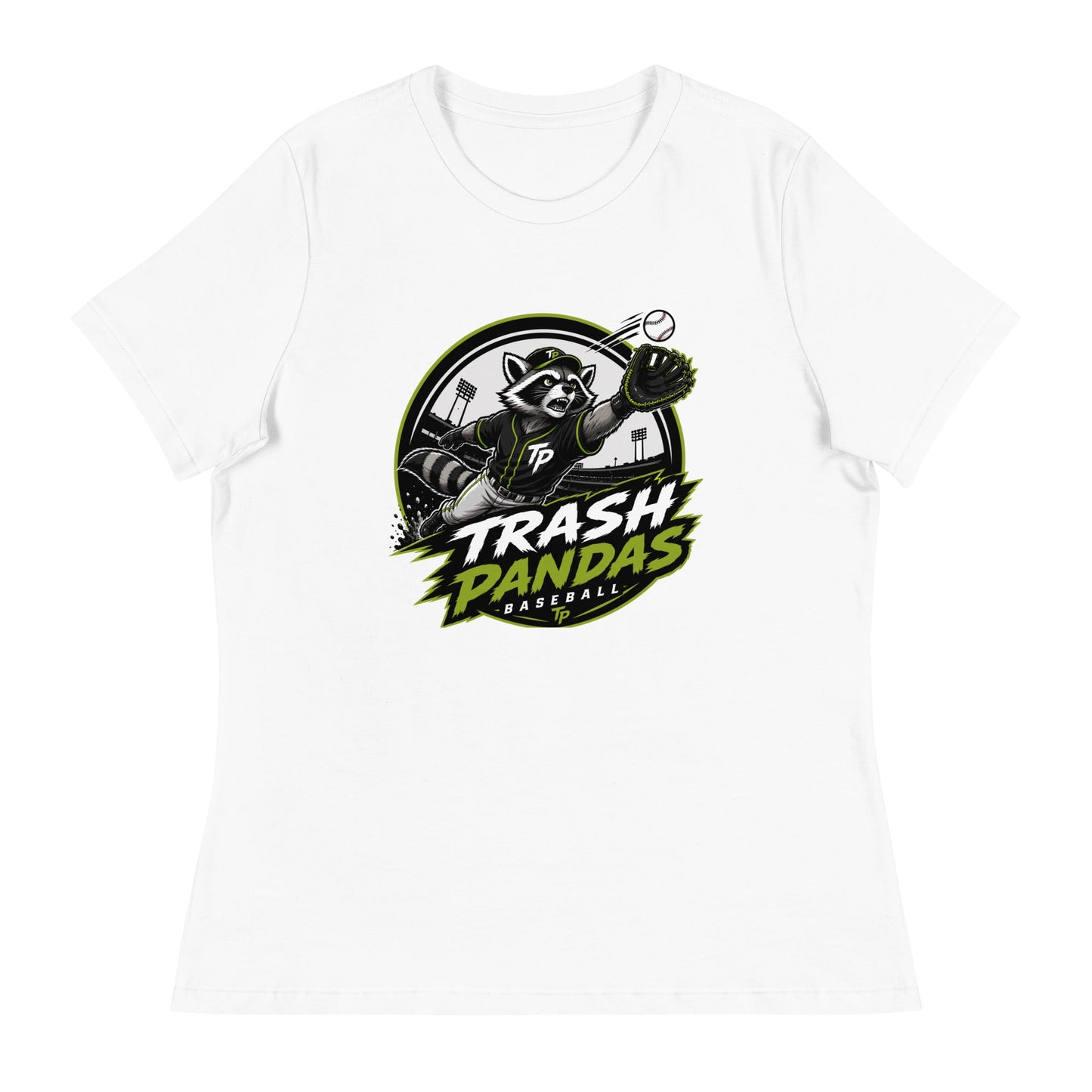 Performance | Women's Relaxed T Shirt | Trash Pandas Baseball Organization | Emblem Logo
