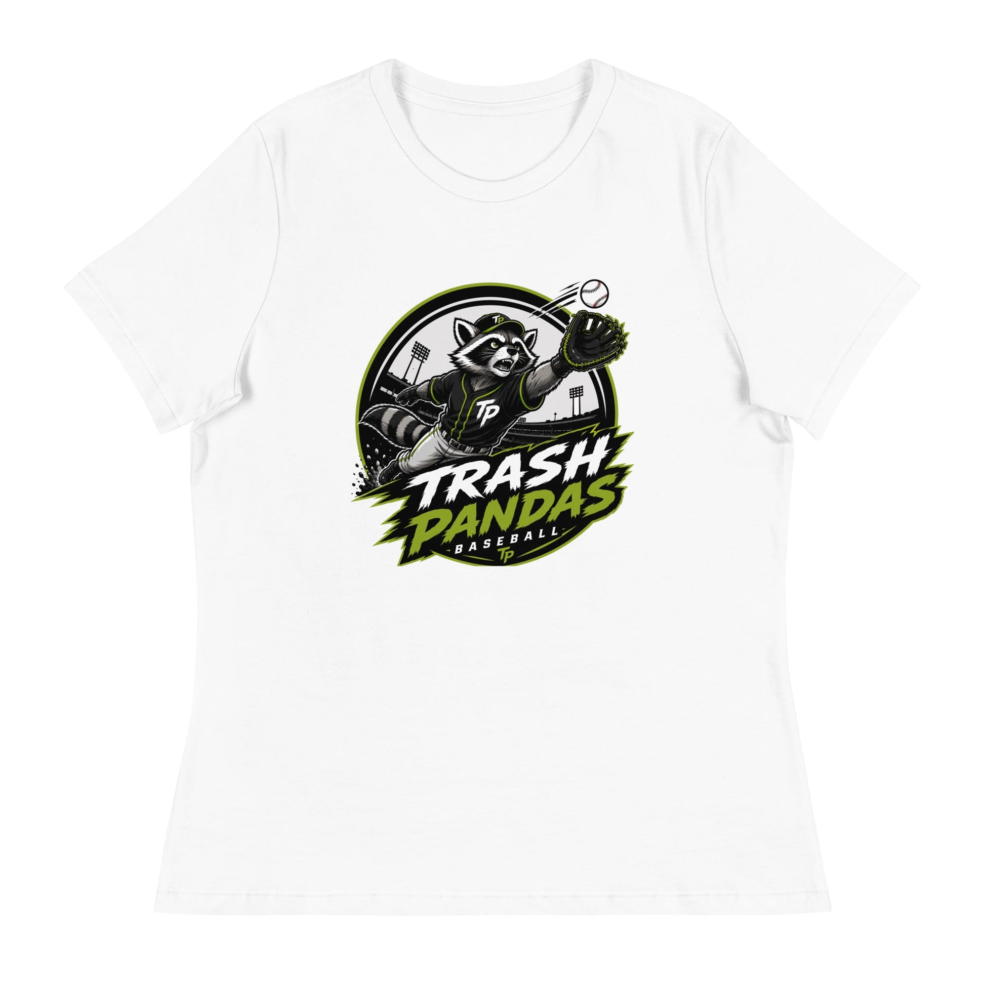 Performance | Women's Relaxed T Shirt | Trash Pandas Baseball Organization | Emblem Logo