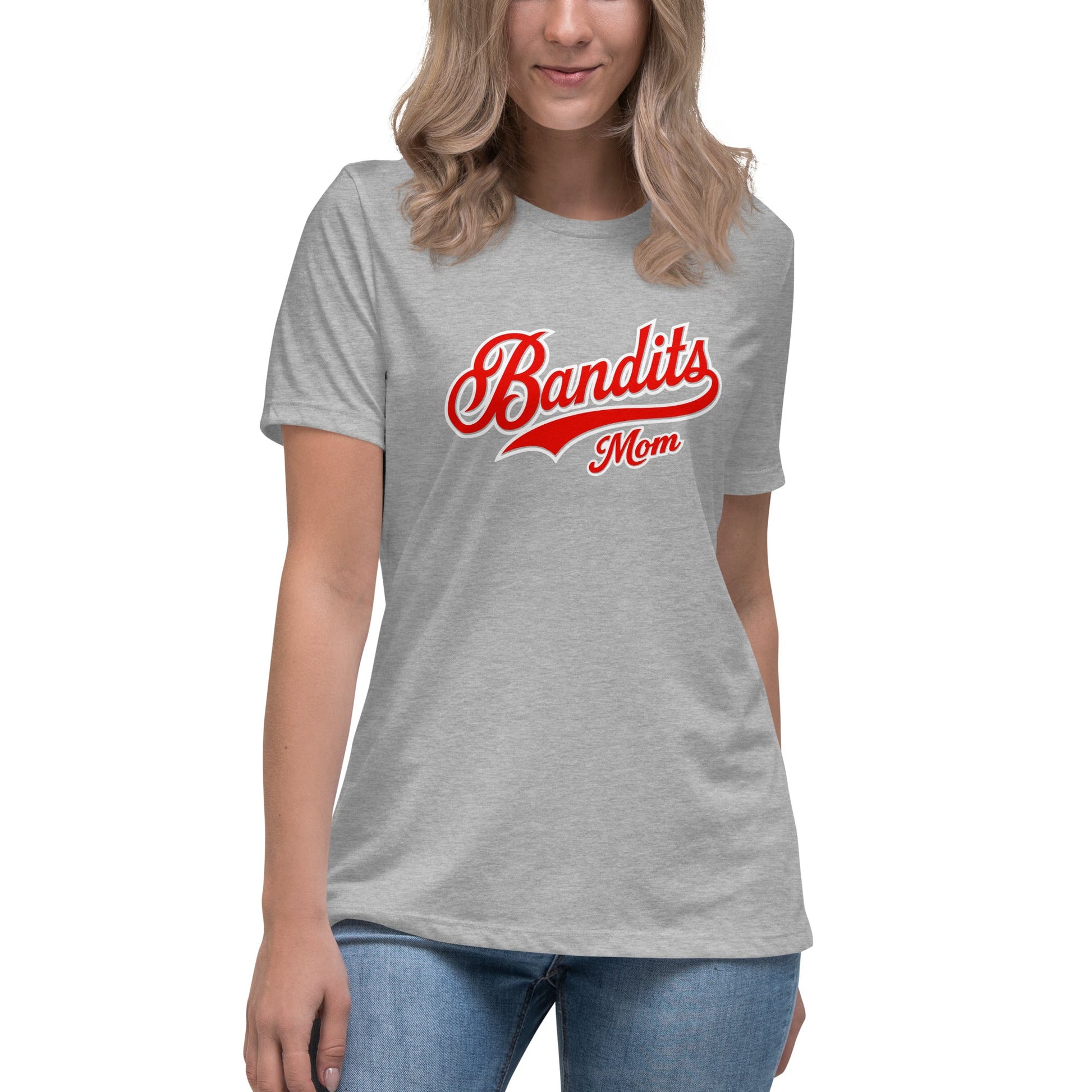 Performance | Women's Relaxed T Shirt | Tri - City Baseball | Bandits Mom Logo