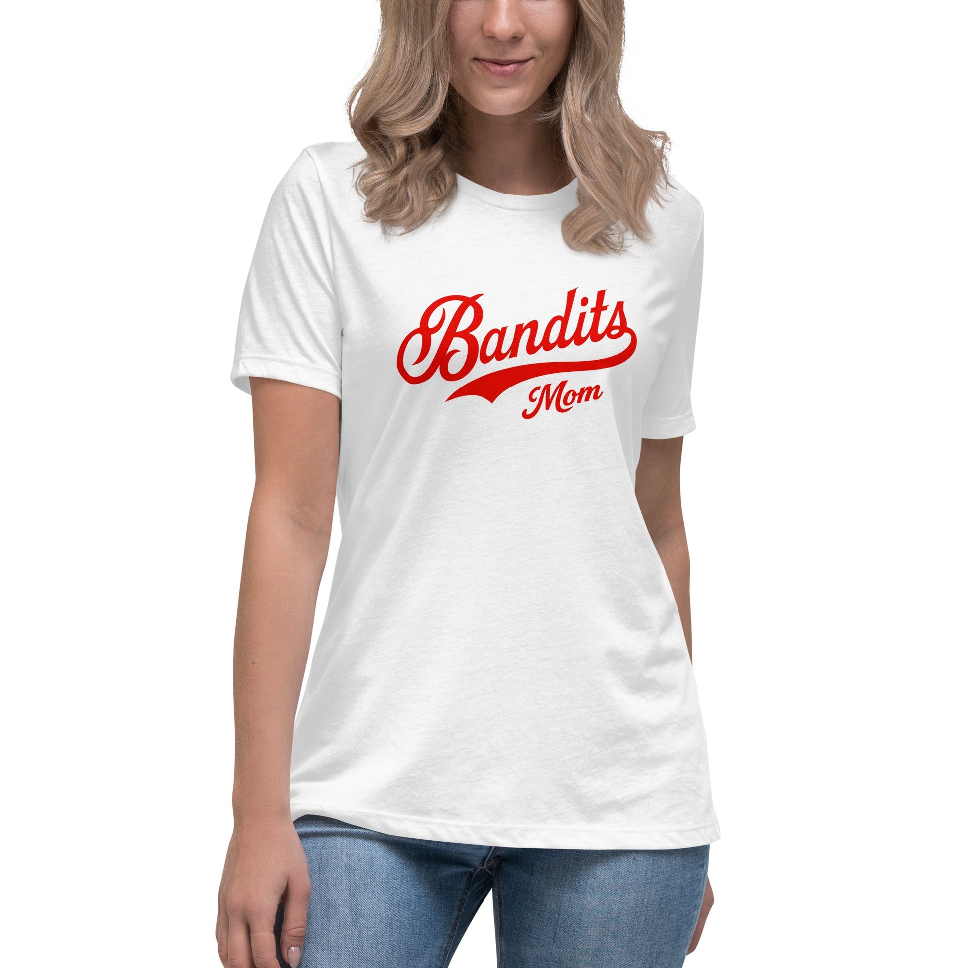 Performance | Women's Relaxed T Shirt | Tri - City Baseball | Bandits Mom Logo