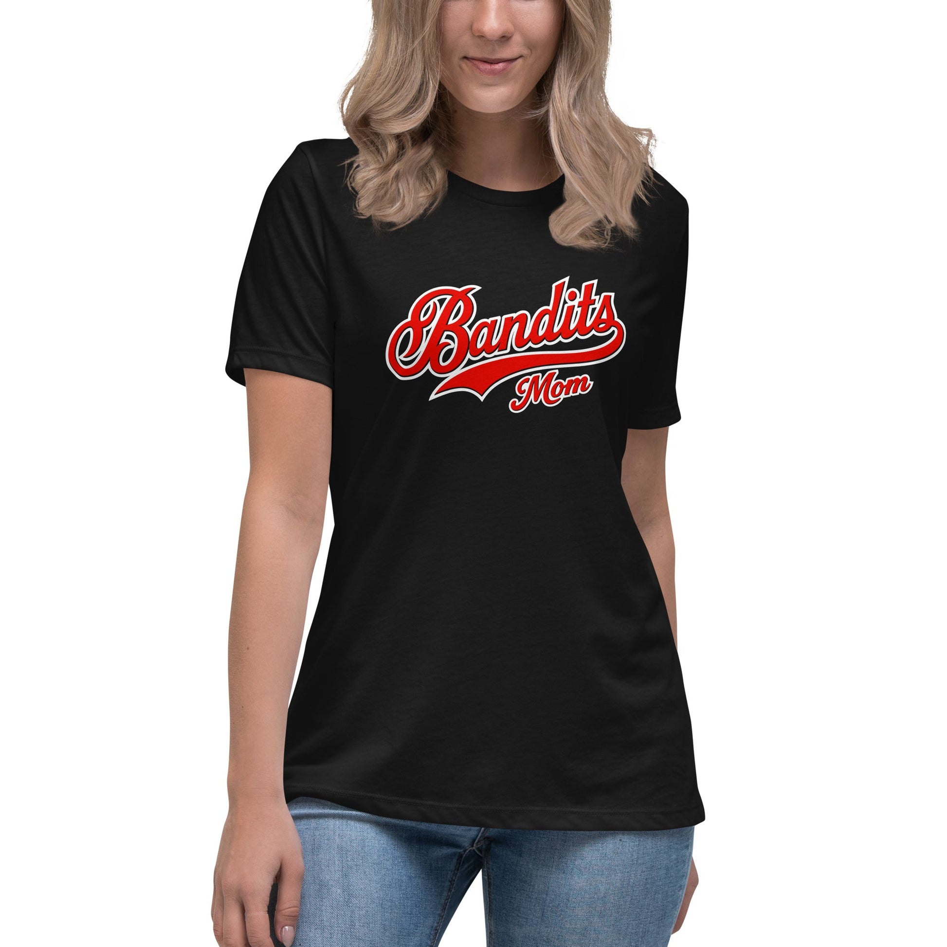 Performance | Women's Relaxed T Shirt | Tri - City Baseball | Bandits Mom Logo
