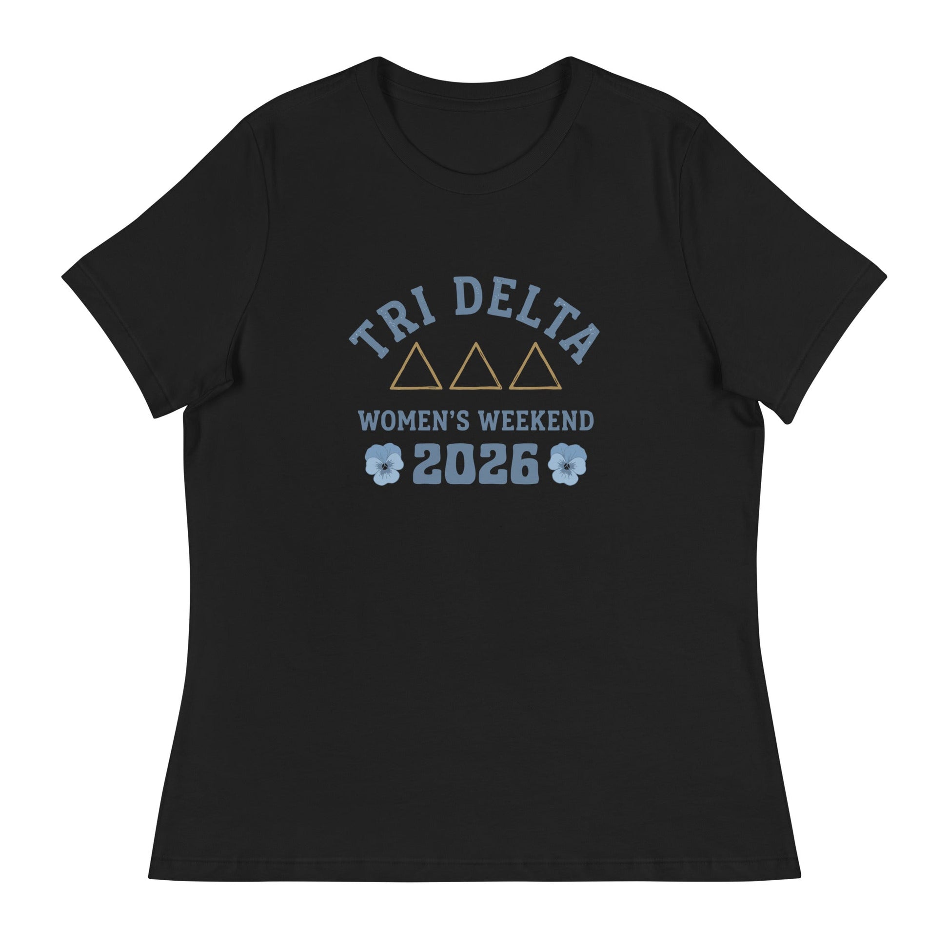 Performance | Women's Relaxed T Shirt | Tri Delta Epsilon | Sisterhood Script Logo