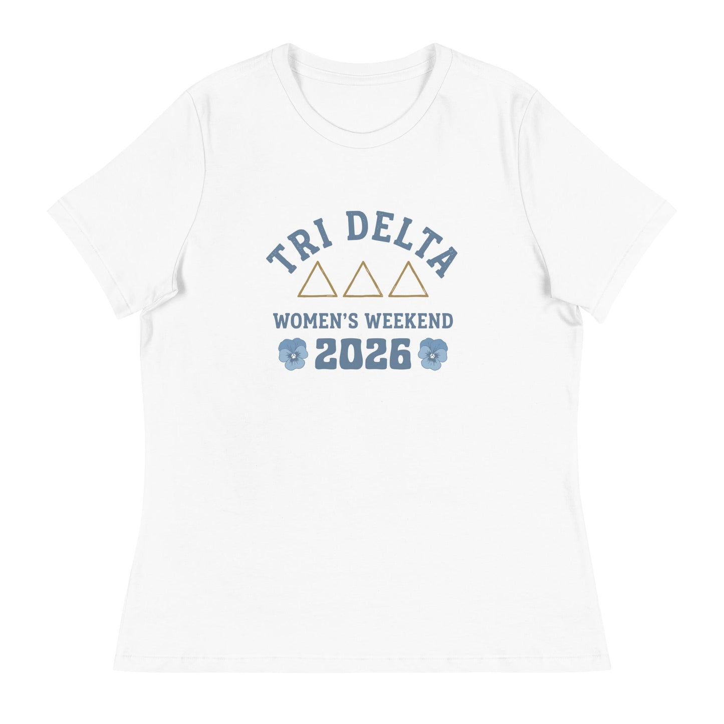 Performance | Women's Relaxed T Shirt | Tri Delta Epsilon | Sisterhood Script Logo