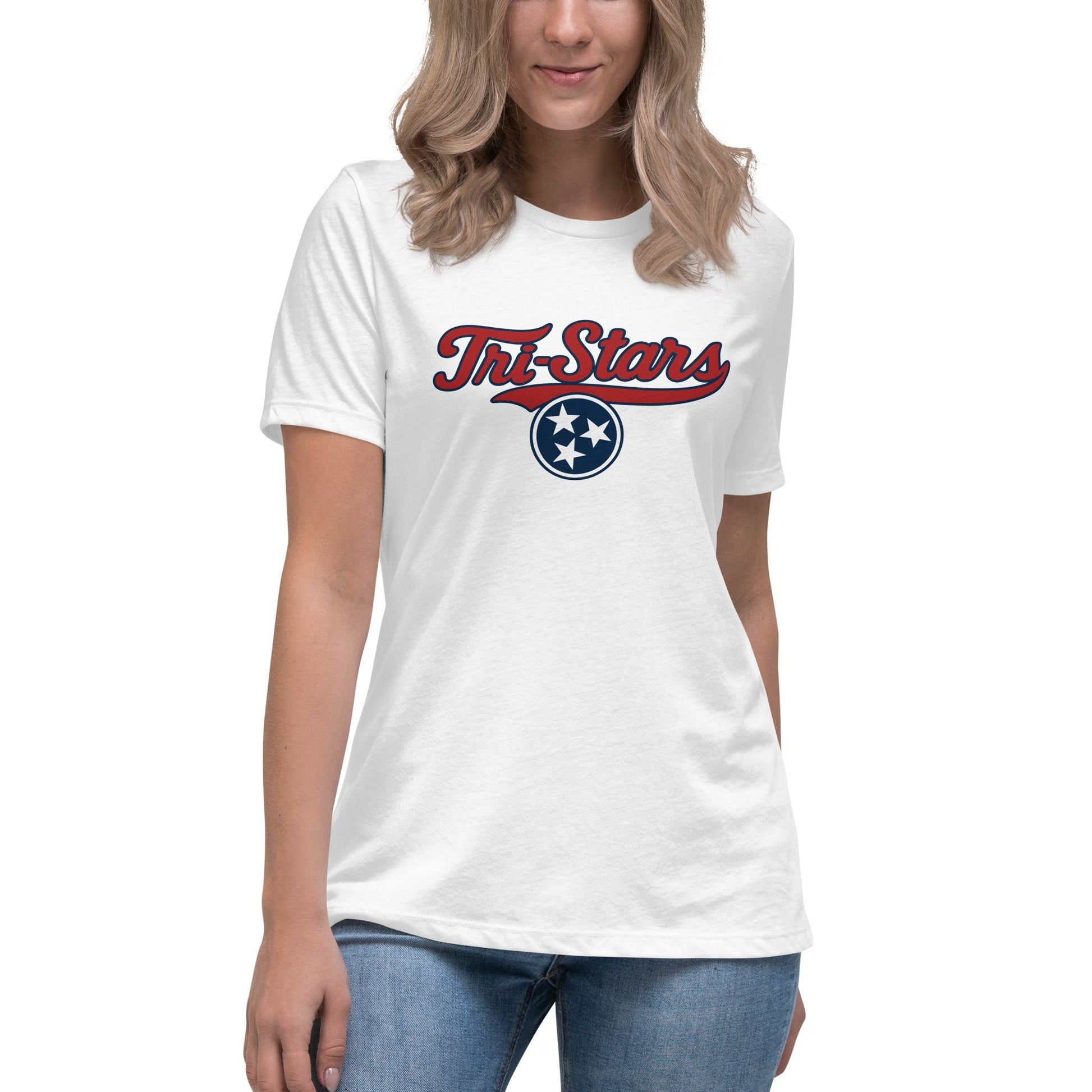 Performance | Women's Relaxed T Shirt | Tri - Stars | 3 Stars Logo