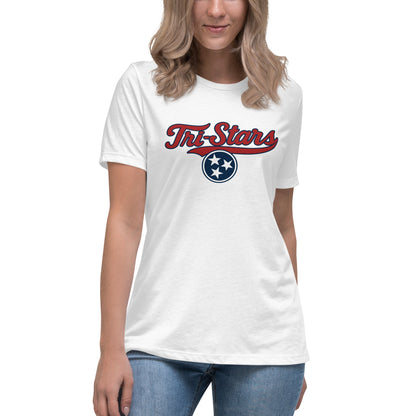 Performance | Women's Relaxed T Shirt | Tri - Stars | 3 Stars Logo