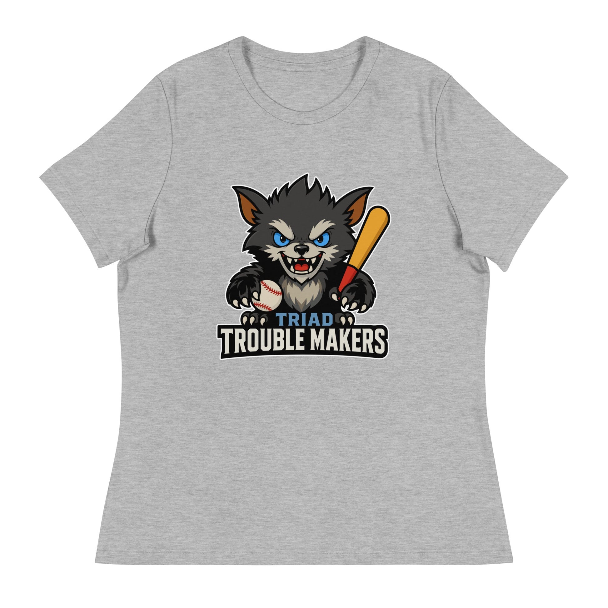 Performance | Women's Relaxed T Shirt | Triad Troublemakers | Mascot Logo