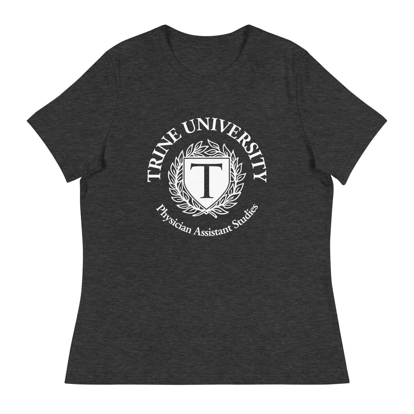 Performance | Women's Relaxed T Shirt | Trine PA program | Emblem Logo