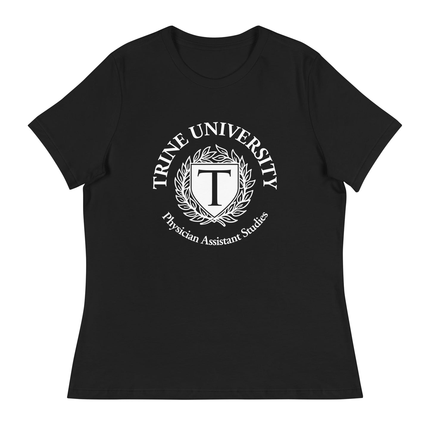 Performance | Women's Relaxed T Shirt | Trine PA program | Emblem Logo