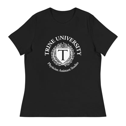 Performance | Women's Relaxed T Shirt | Trine PA program | Emblem Logo