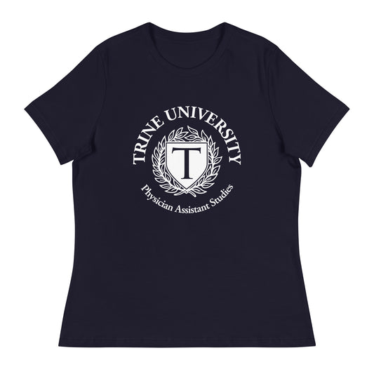 Performance | Women's Relaxed T Shirt | Trine PA program | Emblem Logo