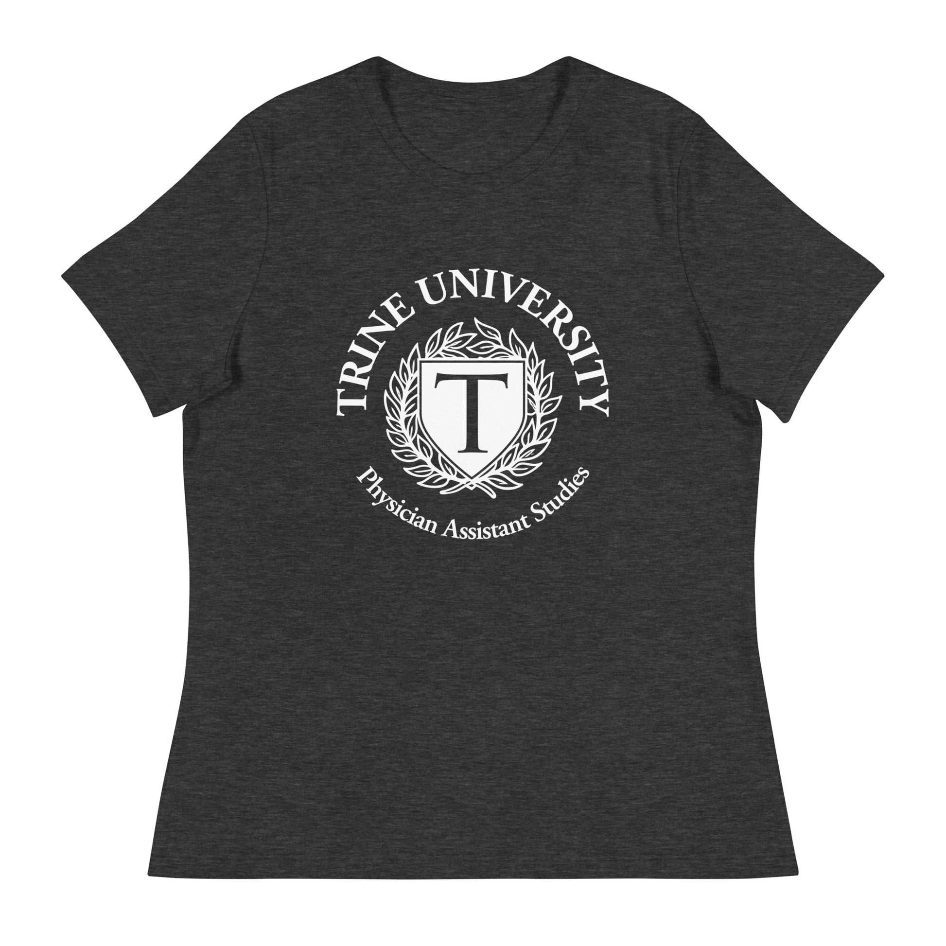 Performance | Women's Relaxed T Shirt | Trine PA program | Emblem Logo