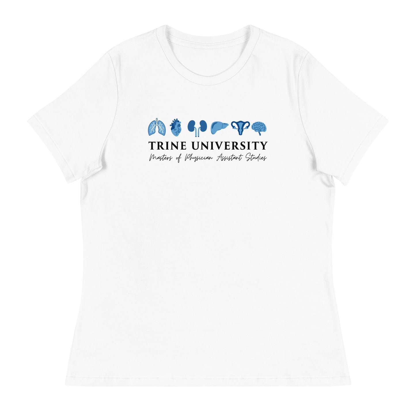 Performance | Women's Relaxed T Shirt | Trine PA program | Modern Script Logo