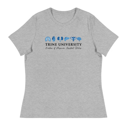 Performance | Women's Relaxed T Shirt | Trine PA program | Modern Script Logo