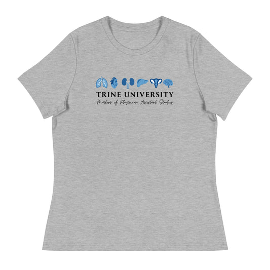Performance | Women's Relaxed T Shirt | Trine PA program | Modern Script Logo