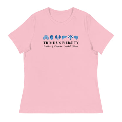 Performance | Women's Relaxed T Shirt | Trine PA program | Modern Script Logo