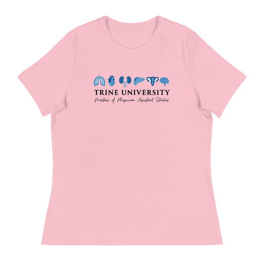 Performance | Women's Relaxed T Shirt | Trine PA program | Modern Script Logo