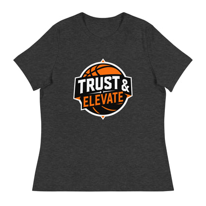 Performance | Women's Relaxed T Shirt | Trust & Elevate | Athletic Logo