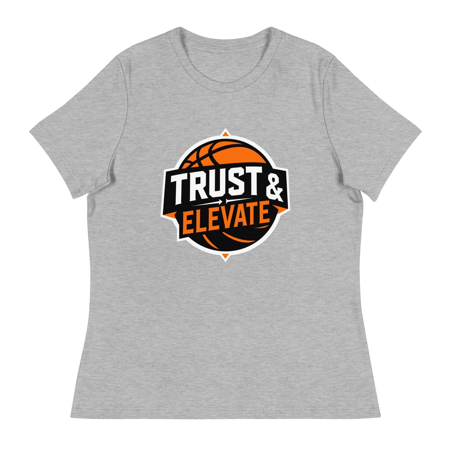 Performance | Women's Relaxed T Shirt | Trust & Elevate | Athletic Logo