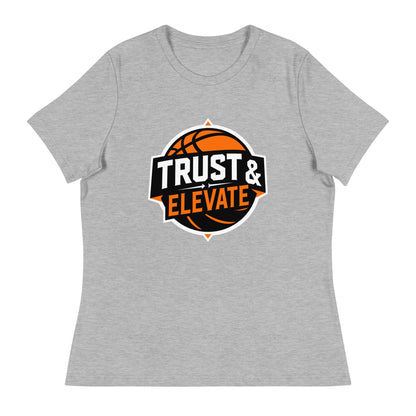 Performance | Women's Relaxed T Shirt | Trust & Elevate | Athletic Logo