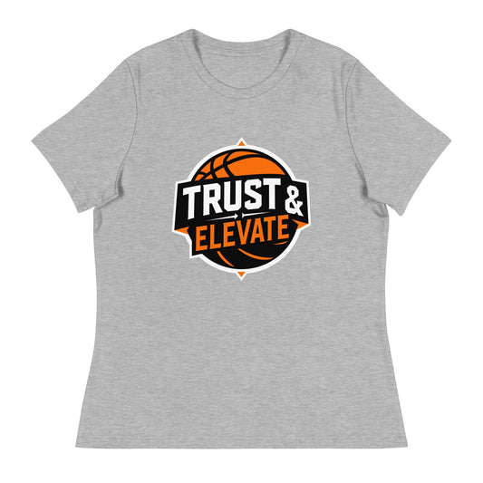 Performance | Women's Relaxed T Shirt | Trust & Elevate | Athletic Logo