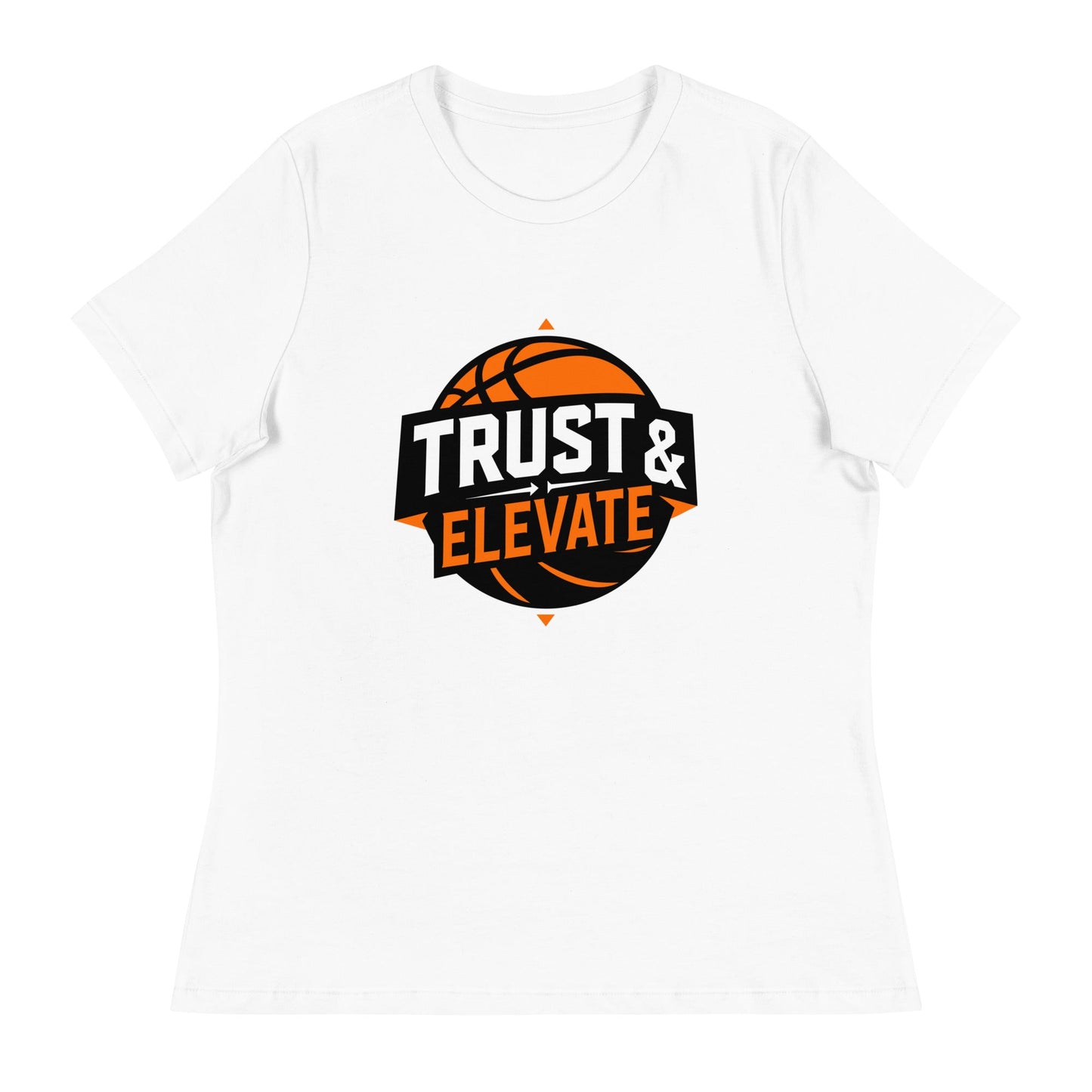 Performance | Women's Relaxed T Shirt | Trust & Elevate | Athletic Logo