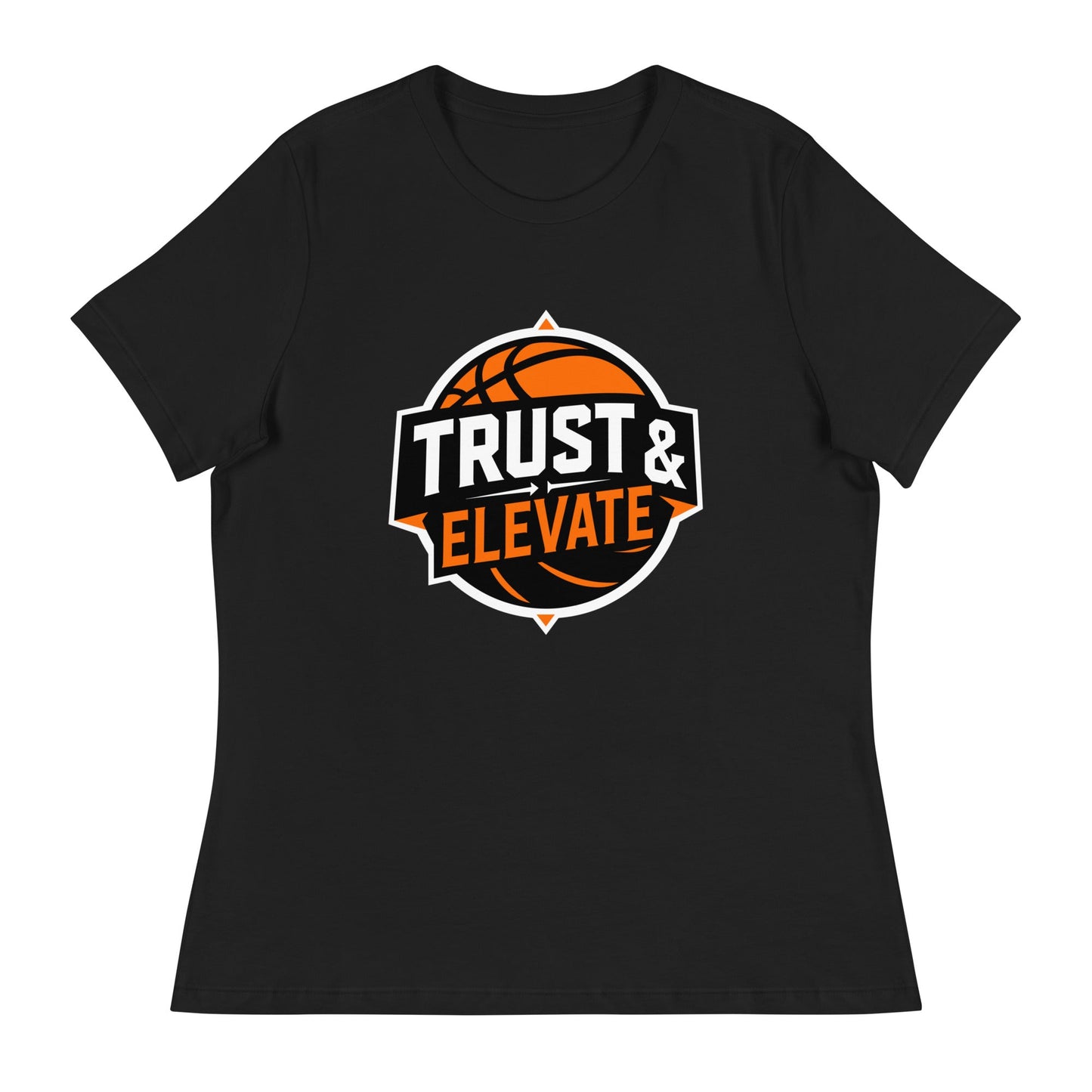 Performance | Women's Relaxed T Shirt | Trust & Elevate | Athletic Logo