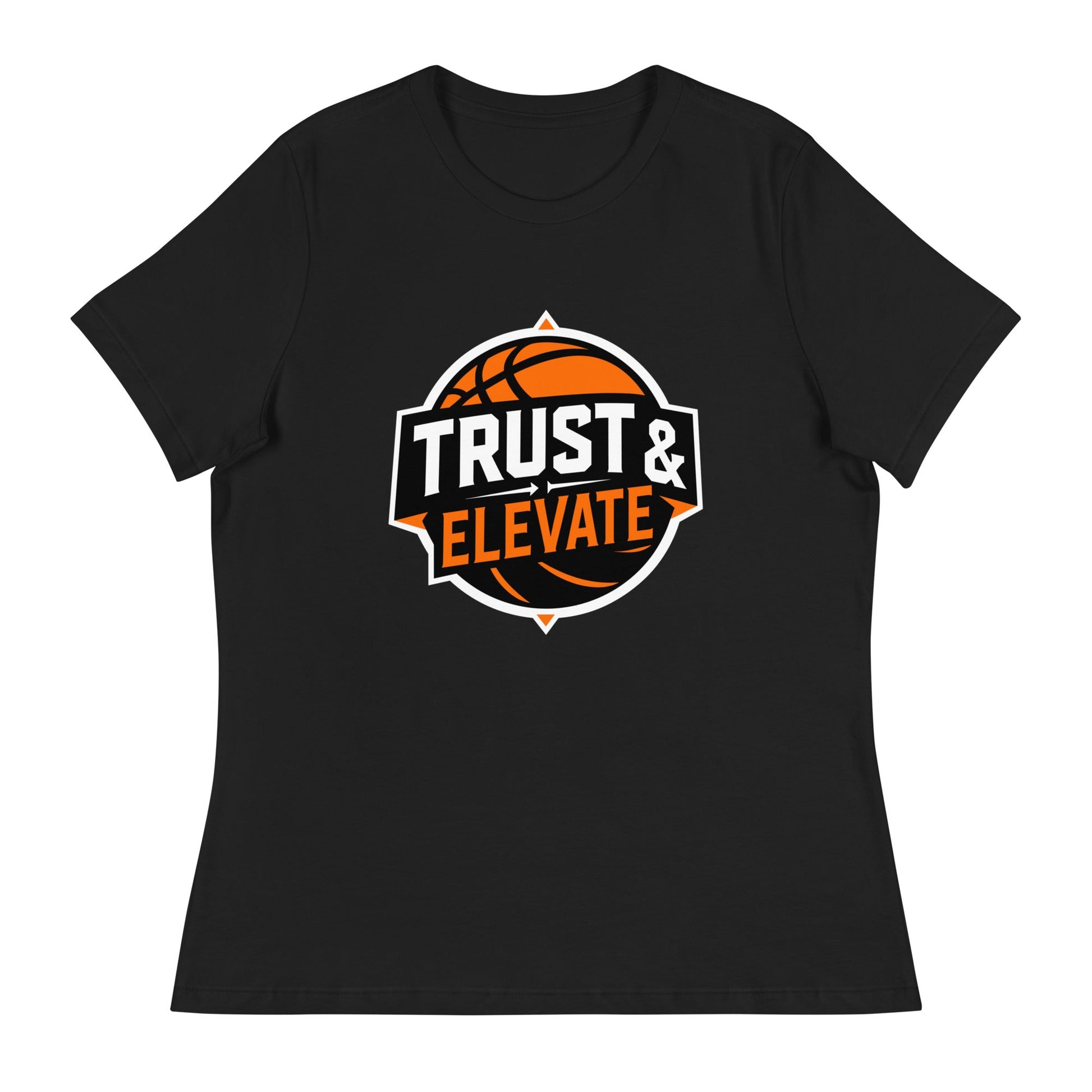 Performance | Women's Relaxed T Shirt | Trust & Elevate | Athletic Logo