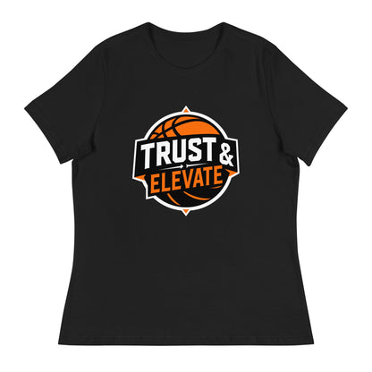 Performance | Women's Relaxed T Shirt | Trust & Elevate | Athletic Logo