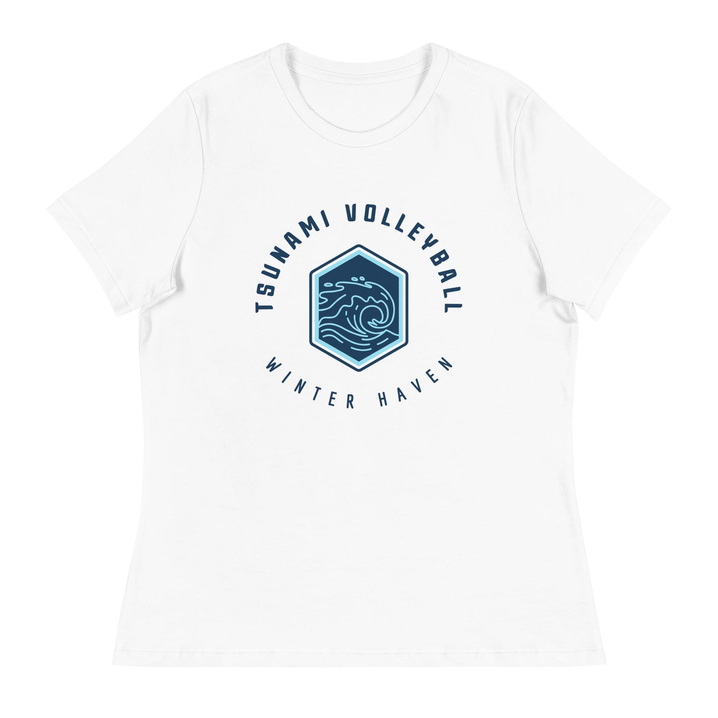 Performance | Women's Relaxed T Shirt | Tsunami Volleyball Club | Crest Logo