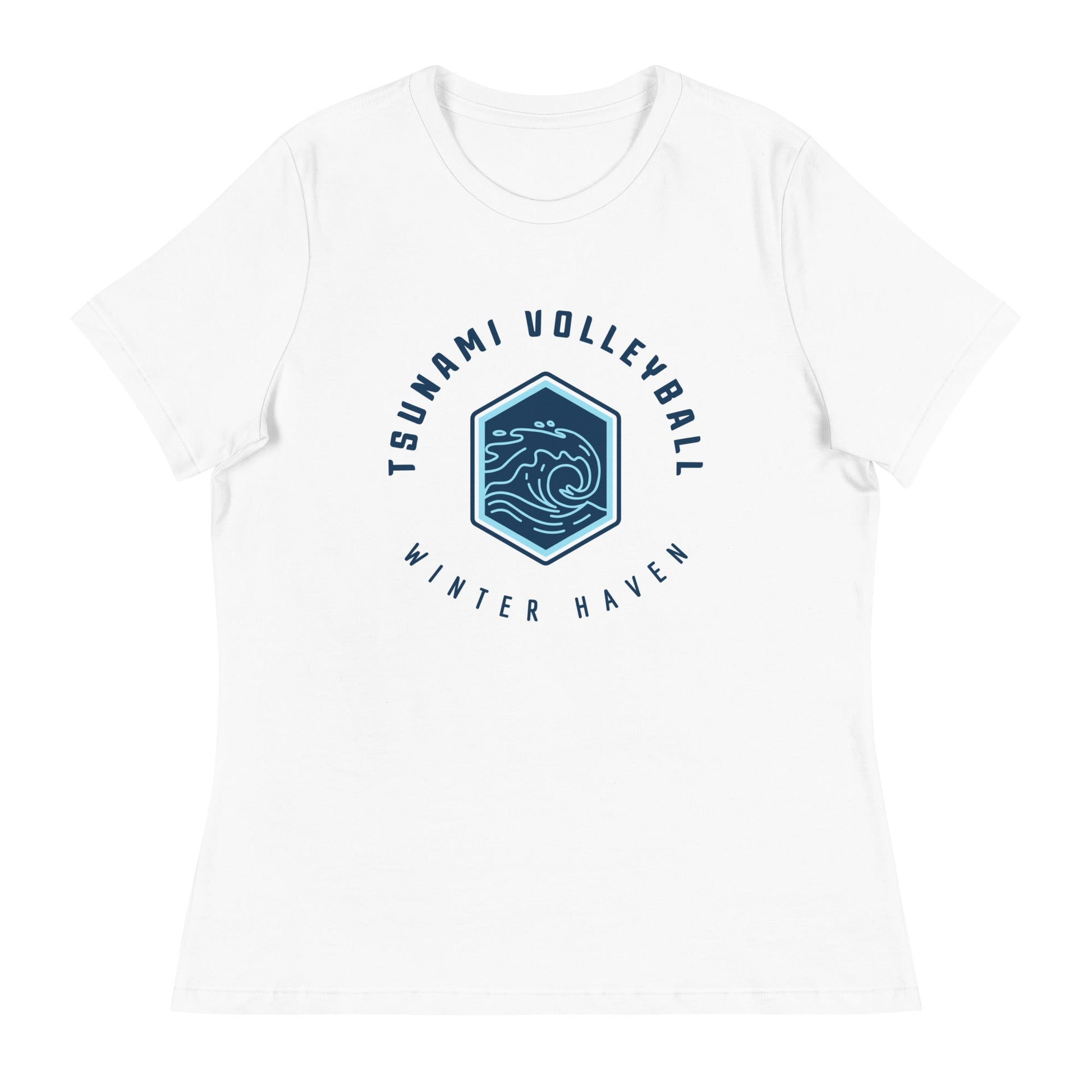 Performance | Women's Relaxed T Shirt | Tsunami Volleyball Club | Crest Logo