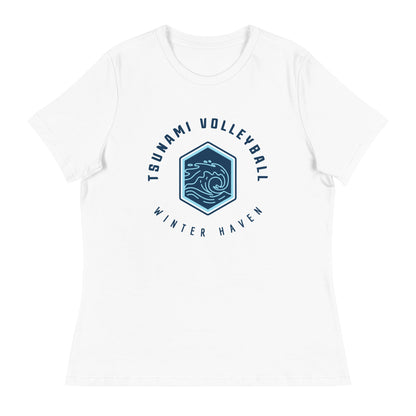 Performance | Women's Relaxed T Shirt | Tsunami Volleyball Club | Crest Logo