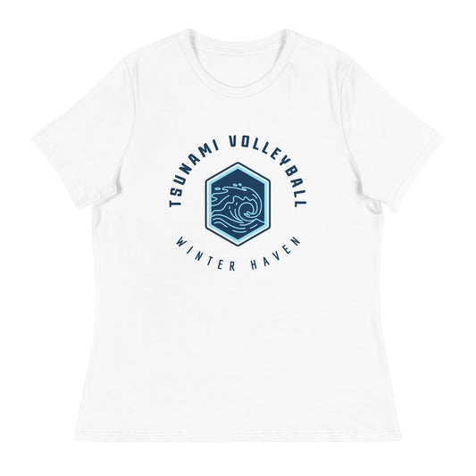 Performance | Women's Relaxed T Shirt | Tsunami Volleyball Club | Crest Logo
