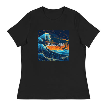 Performance | Women's Relaxed T Shirt | Tsunami Volleyball Club | Glow Tide Athletics Logo