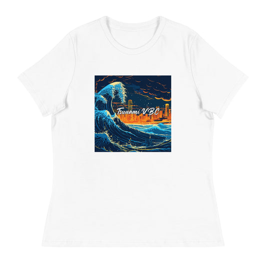 Performance | Women's Relaxed T Shirt | Tsunami Volleyball Club | Glow Tide Athletics Logo