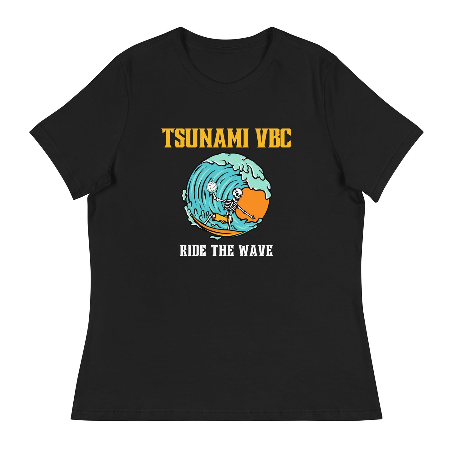 Performance | Women's Relaxed T Shirt | Tsunami Volleyball Club | Surf Wave VBC Logo