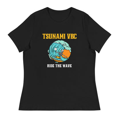 Performance | Women's Relaxed T Shirt | Tsunami Volleyball Club | Surf Wave VBC Logo