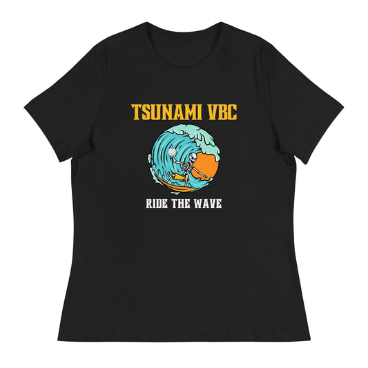 Performance | Women's Relaxed T Shirt | Tsunami Volleyball Club | Surf Wave VBC Logo