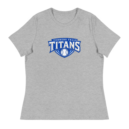 Performance | Women's Relaxed T Shirt | Turners Falls Titans | Titan Crest Logo