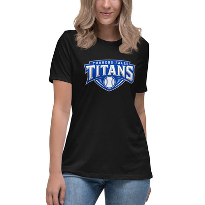 Performance | Women's Relaxed T Shirt | Turners Falls Titans | Titan Crest Logo