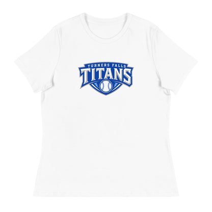 Performance | Women's Relaxed T Shirt | Turners Falls Titans | Titan Crest Logo