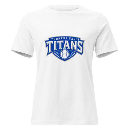 Performance | Women's Relaxed T Shirt | Turners Falls Titans | Titan Crest Logo