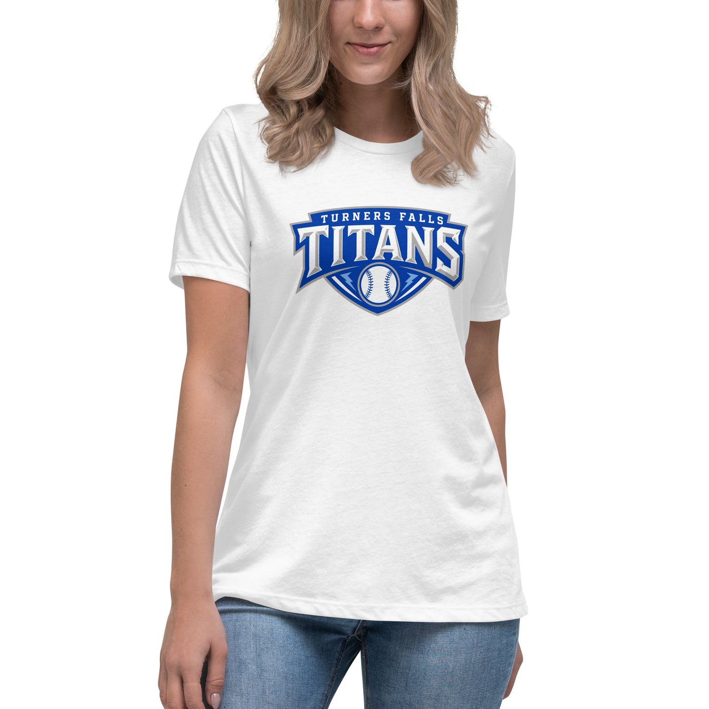Performance | Women's Relaxed T Shirt | Turners Falls Titans | Titan Crest Logo