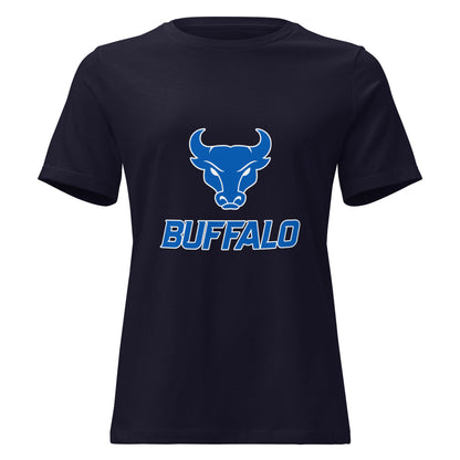 Performance | Women's Relaxed T Shirt | UB Womens Club Basketball | Vanguard Buffalo Crest Logo
