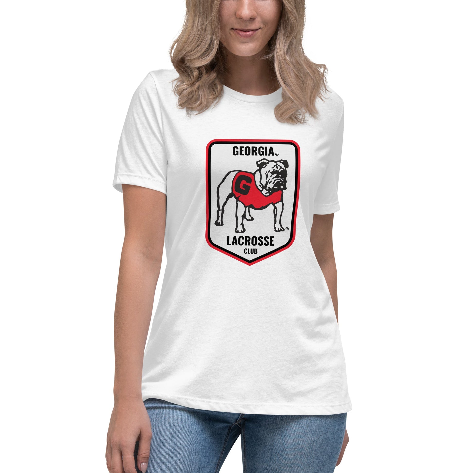 Performance | Women's Relaxed T Shirt | UGA Club Lacrosse | Shield Logo