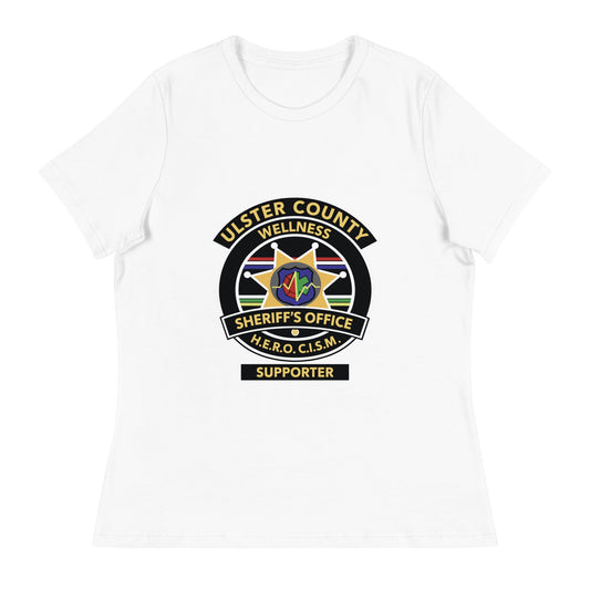Performance | Women's Relaxed T Shirt | Ulster County Sheriff's Office Wellness Division | Badge Logo