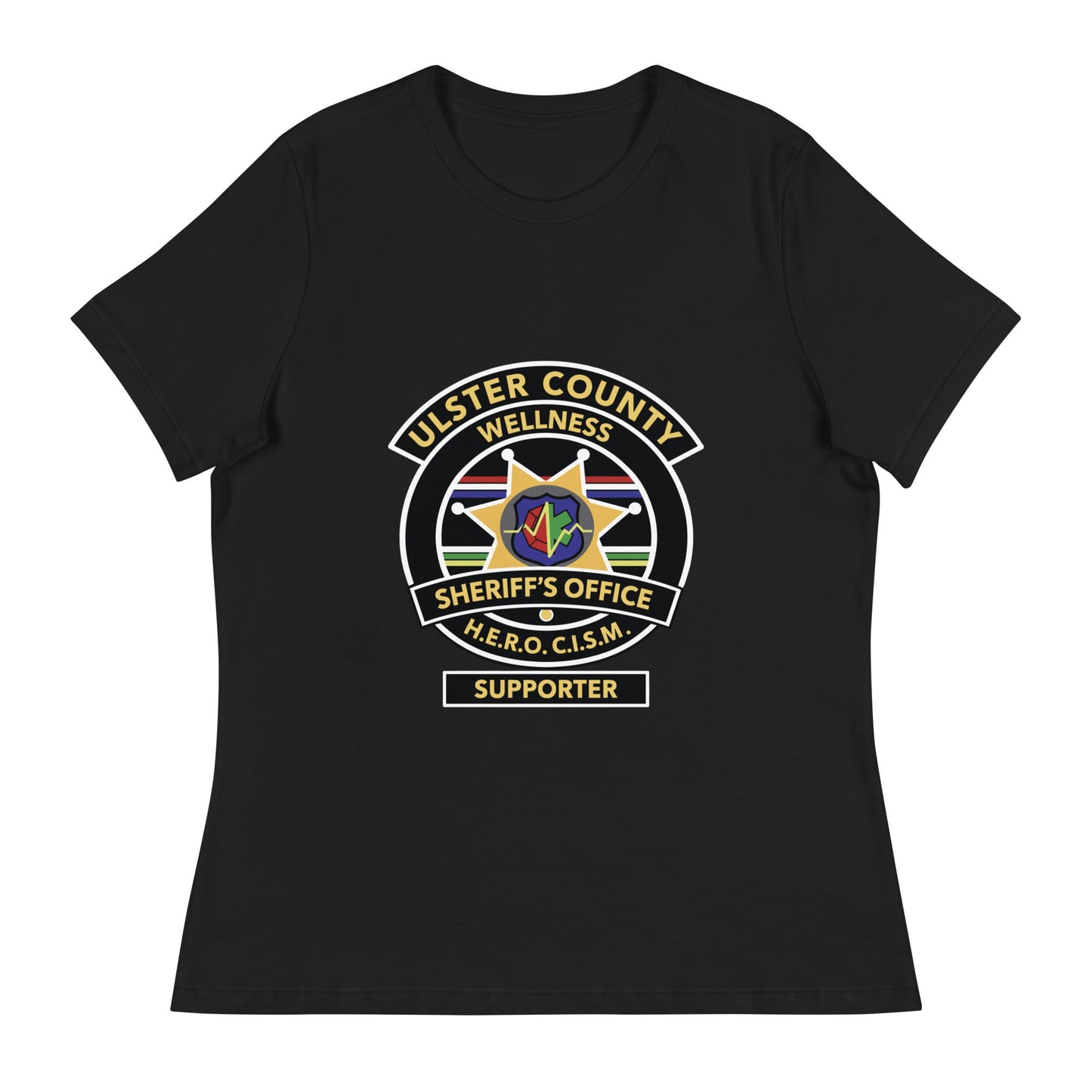 Performance | Women's Relaxed T Shirt | Ulster County Sheriff's Office Wellness Division | Badge Logo