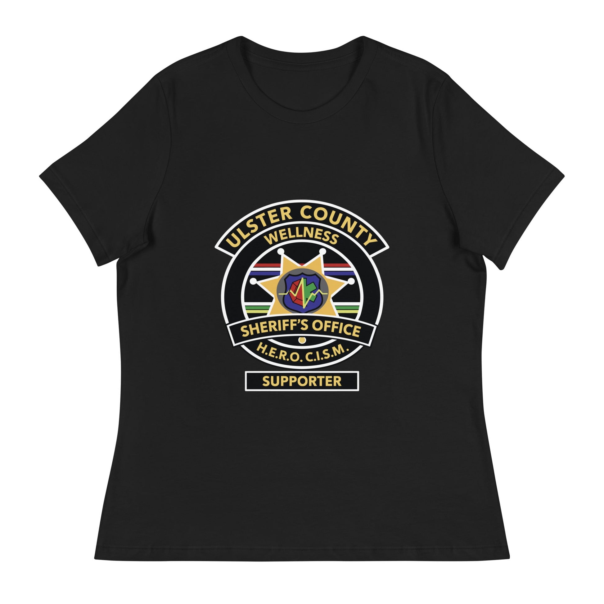 Performance | Women's Relaxed T Shirt | Ulster County Sheriff's Office Wellness Division | Badge Logo
