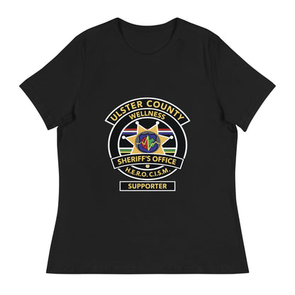 Performance | Women's Relaxed T Shirt | Ulster County Sheriff's Office Wellness Division | Badge Logo