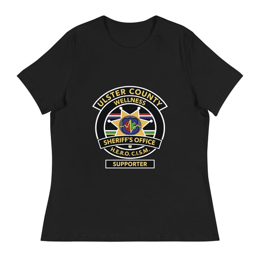 Performance | Women's Relaxed T Shirt | Ulster County Sheriff's Office Wellness Division | Badge Logo